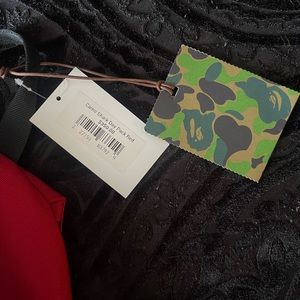 BAPE day pack red camo shark